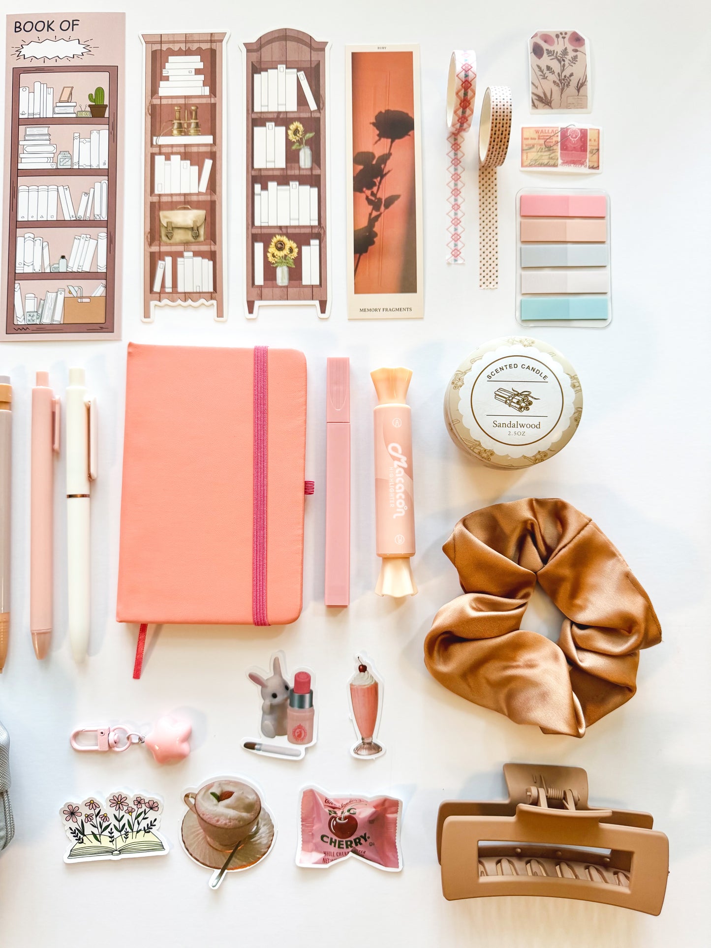 Coral Glow Aesthetic Bundle – Peach Stationery Gift Set