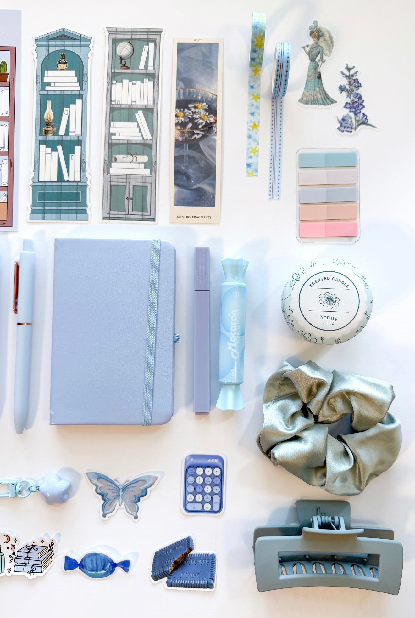 Blue Calm Aesthetic Bundle – Blue Stationery Gift Set