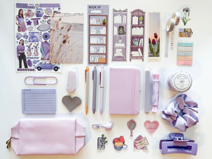 Lavender Dream Aesthetic Bundle – Purple Stationery Gift Set