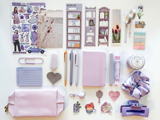 Lavender Dream Aesthetic Bundle – Purple Stationery Gift Set