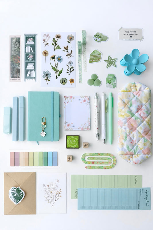 🌿 Mint Floral Aesthetic Gift Set