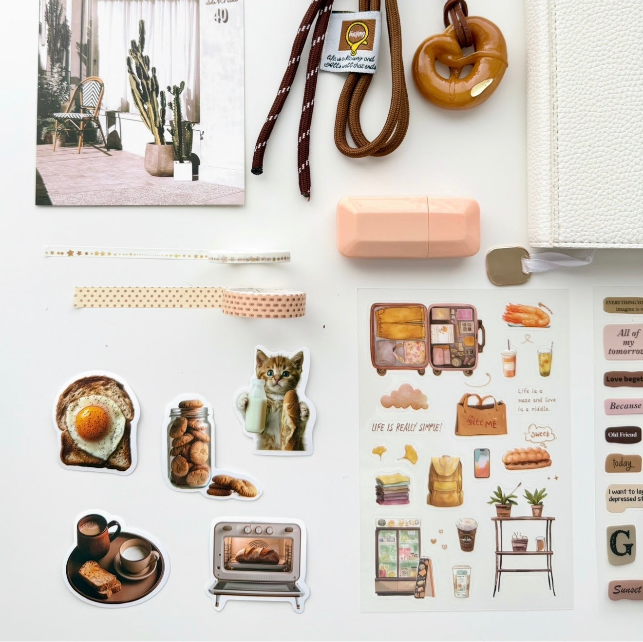 🤍 Vanilla Latte — A5 Stationery Set