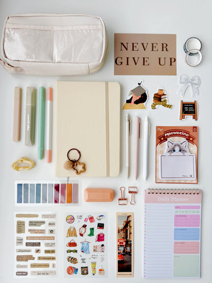 🤍 Soft Neutral A5 Stationery Set