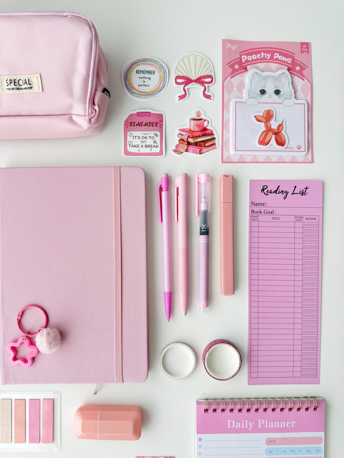 🌸 Pink Blush — A5 Stationery Set