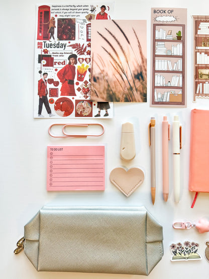 Coral Glow Aesthetic Bundle – Peach Stationery Gift Set