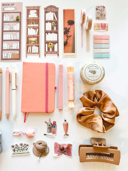 Coral Glow Aesthetic Bundle – Peach Stationery Gift Set