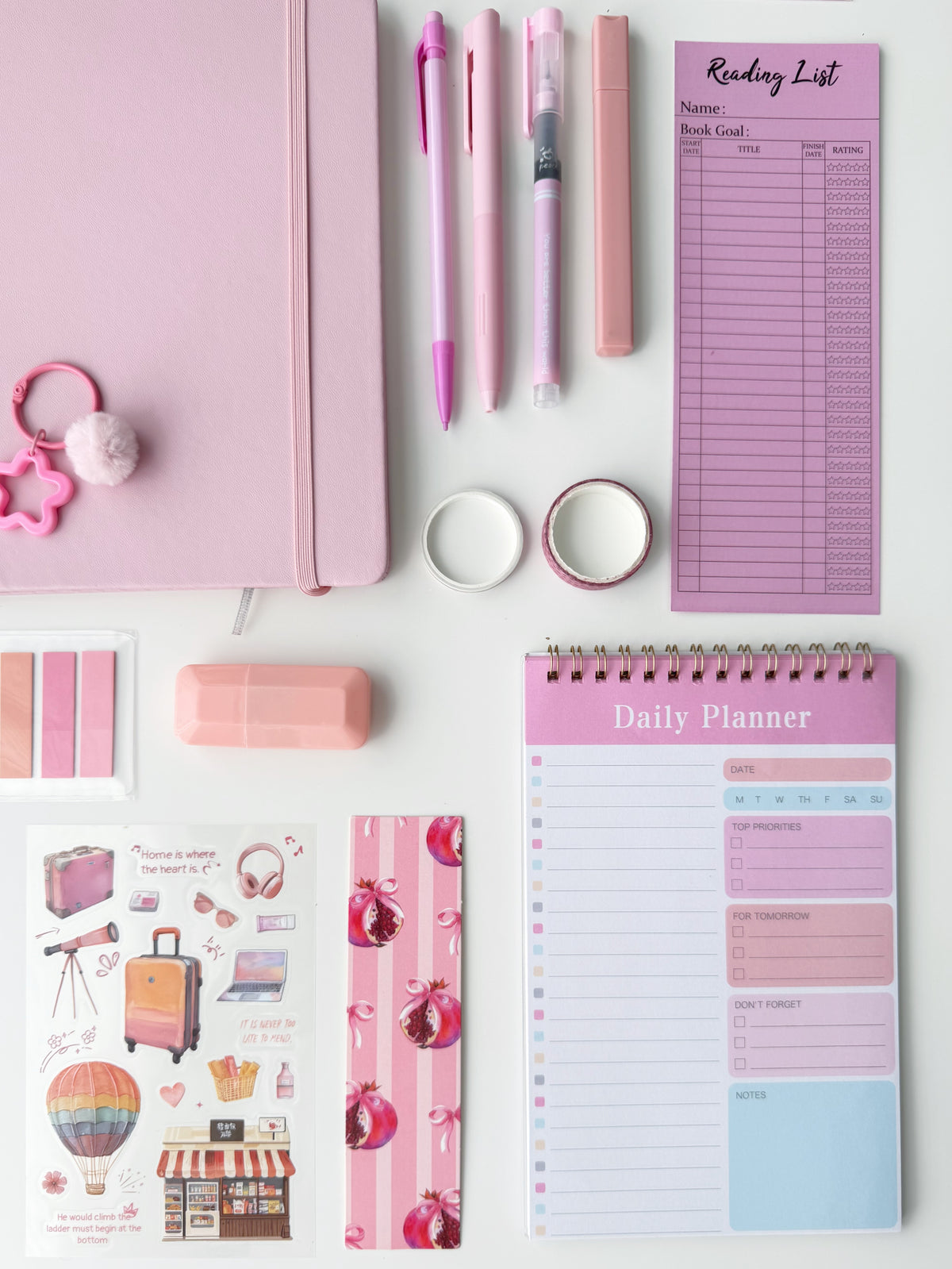 🌸 Pink Blush — A5 Stationery Set