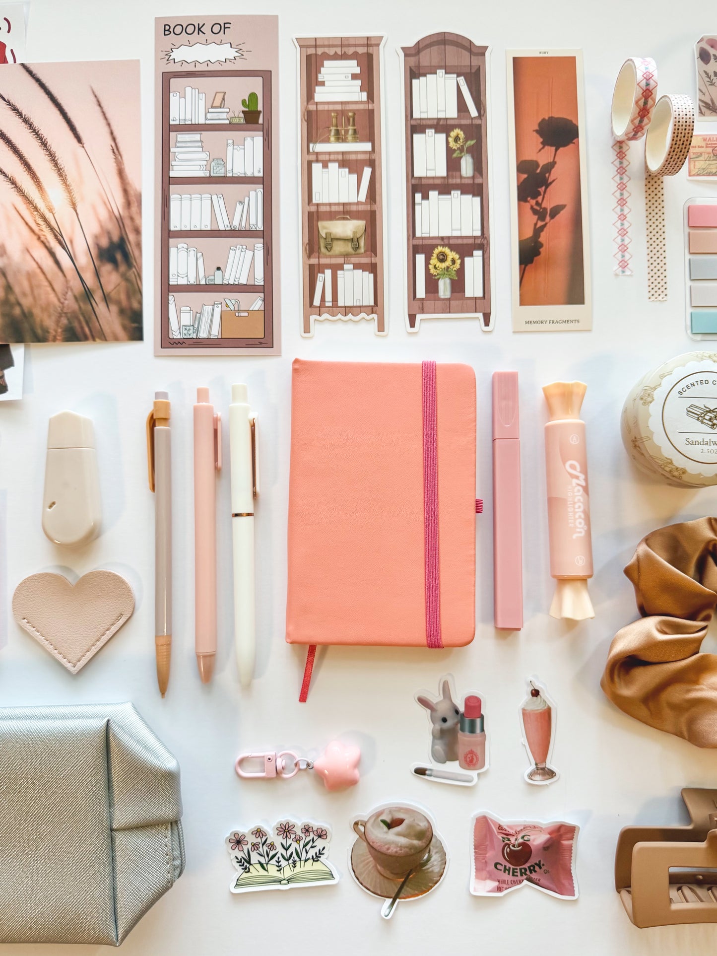 Coral Glow Aesthetic Bundle – Peach Stationery Gift Set