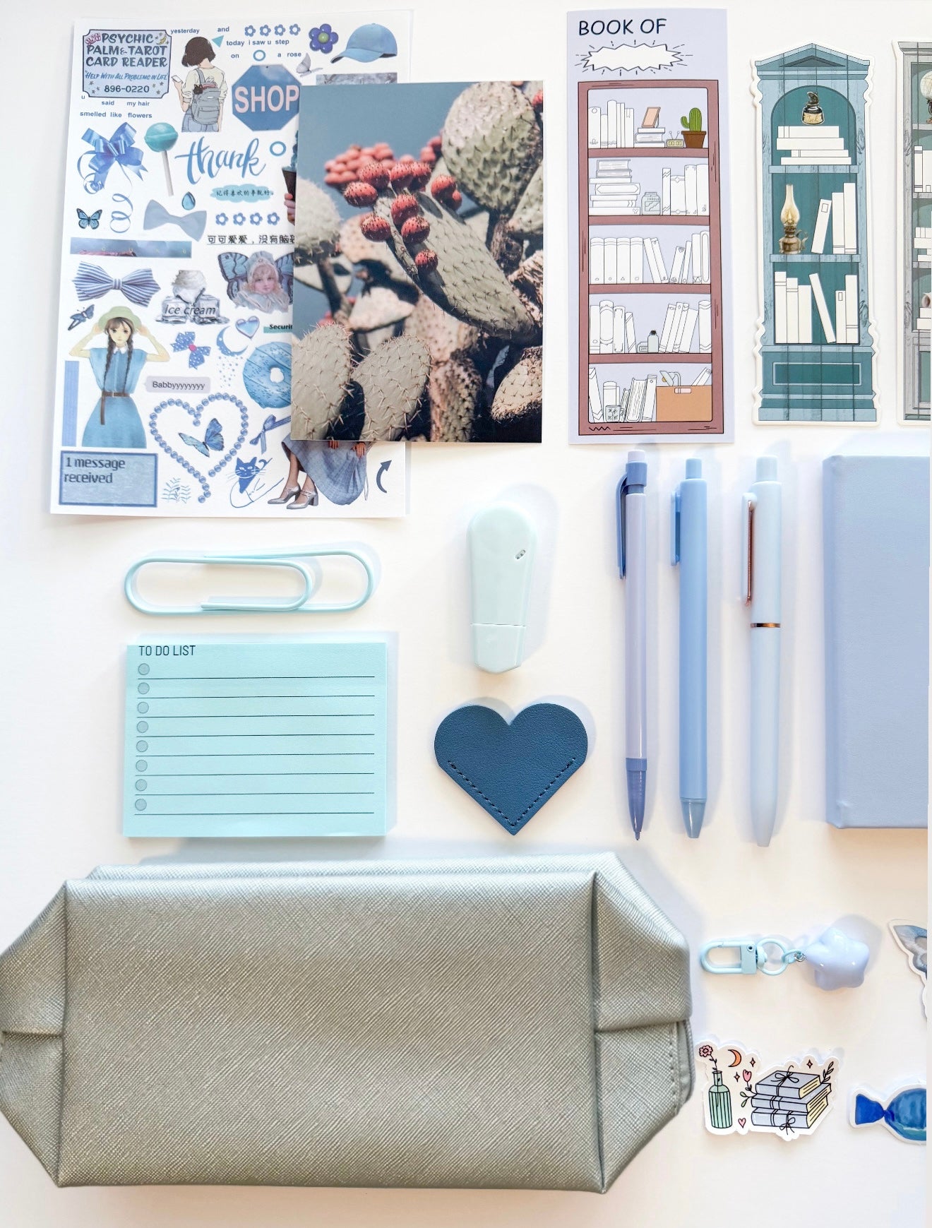 Blue Calm Aesthetic Bundle – Blue Stationery Gift Set
