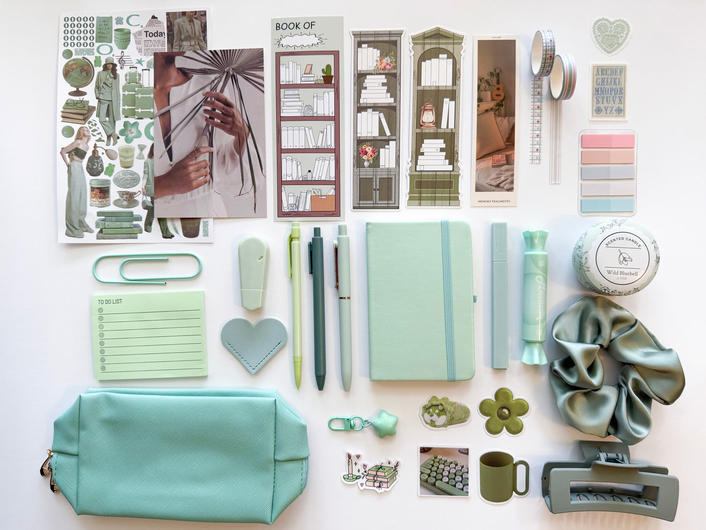 Sage Aesthetic Bundle – Green Stationery Gift Set