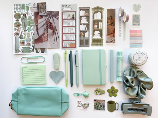 Sage Aesthetic Bundle – Green Stationery Gift Set