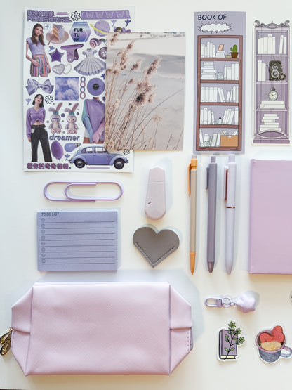 Lavender Dream Aesthetic Bundle – Purple Stationery Gift Set