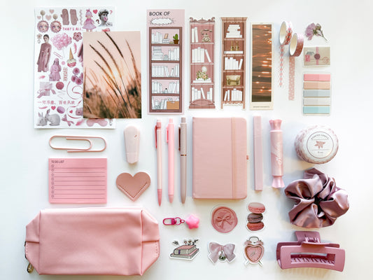Blush Aesthetic Bundle – Pink Stationery Gift Set