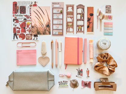 Coral Glow Aesthetic Bundle – Peach Stationery Gift Set