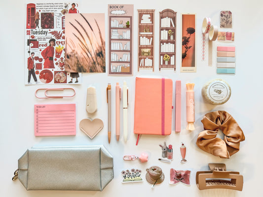 Coral Glow Aesthetic Bundle – Peach Stationery Gift Set