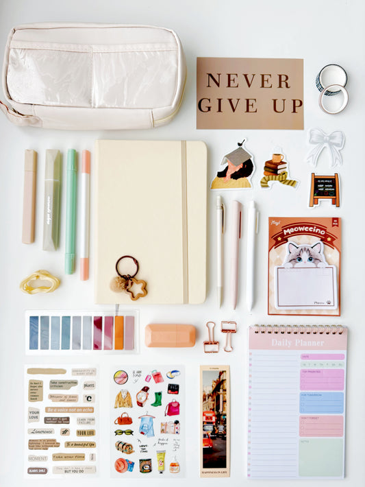 🤍 Soft Neutral A5 Stationery Set