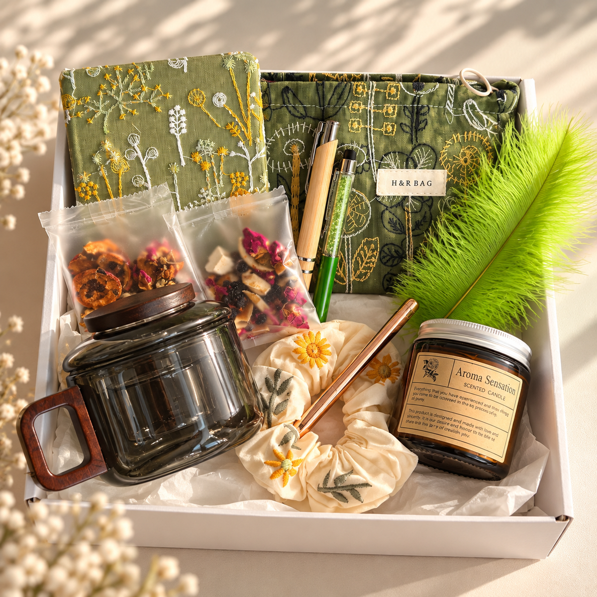 🌿 Meadow Tea & Stationery Gift Set