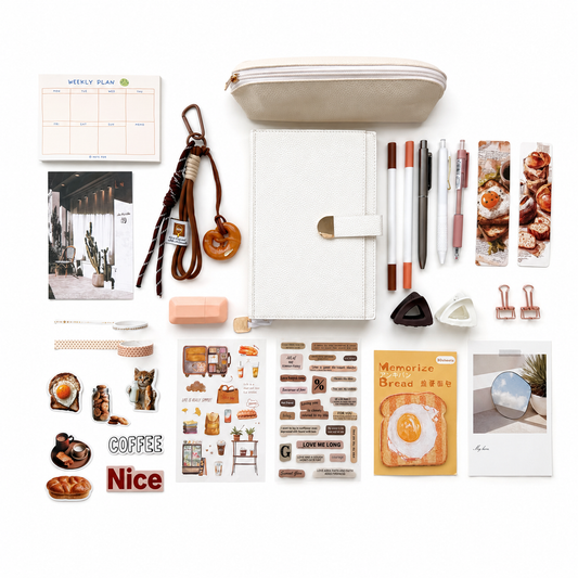 🤍 Vanilla Latte — A5 Stationery Set