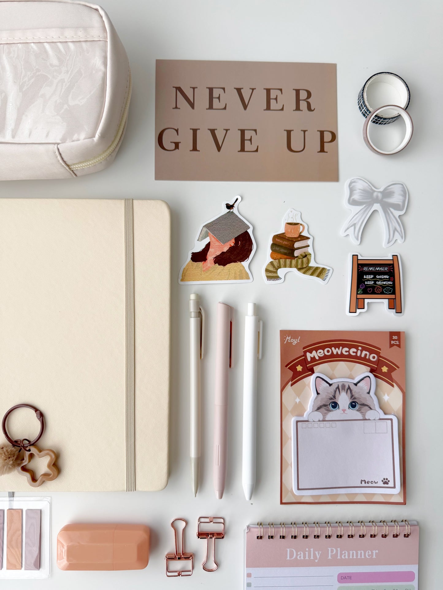 🤍 Soft Neutral A5 Stationery Set